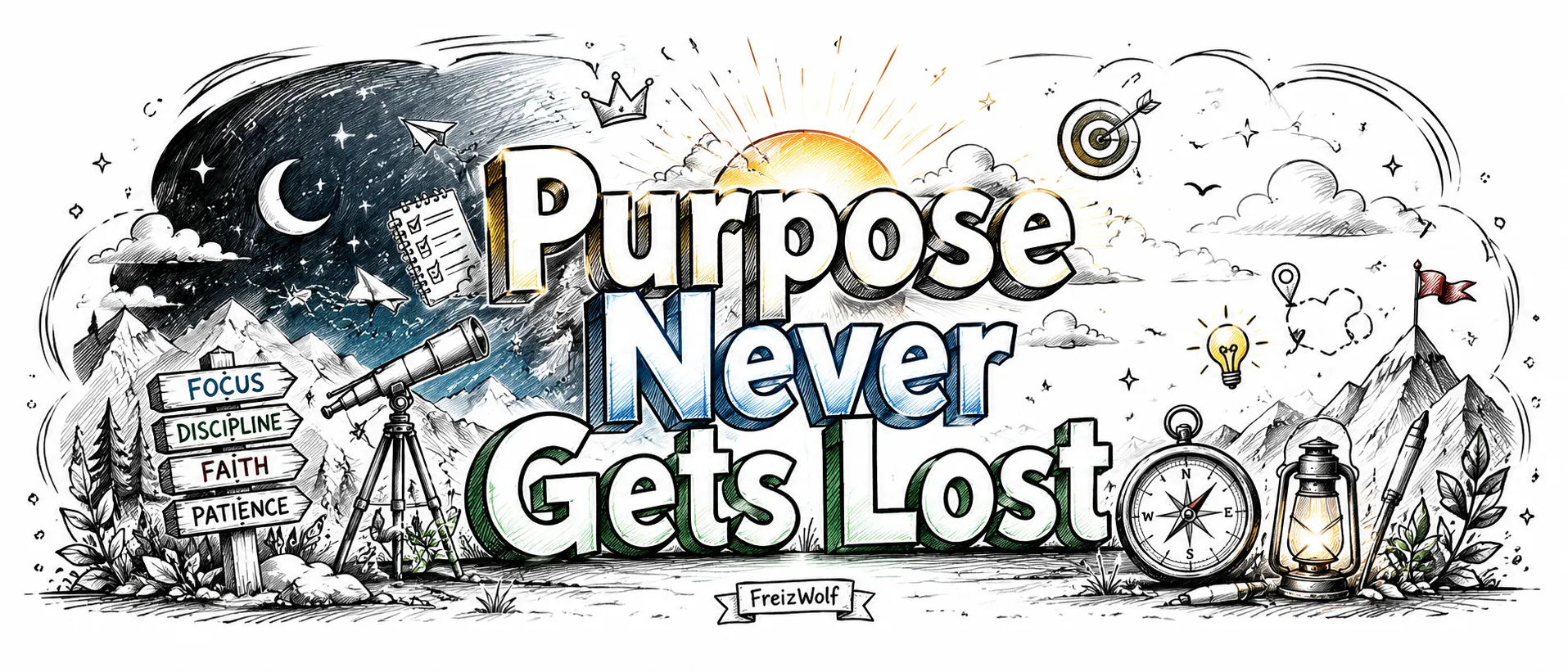 Purpose Never Gets Lost Illustration