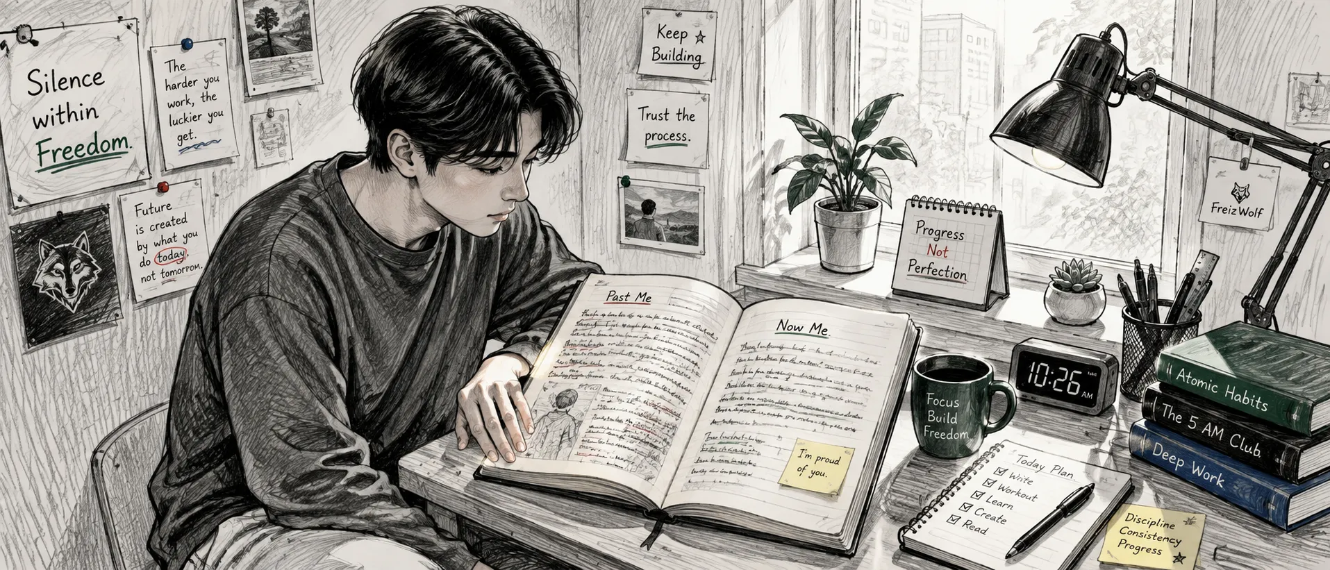 A quiet moment of reflection and recognizing personal growth
