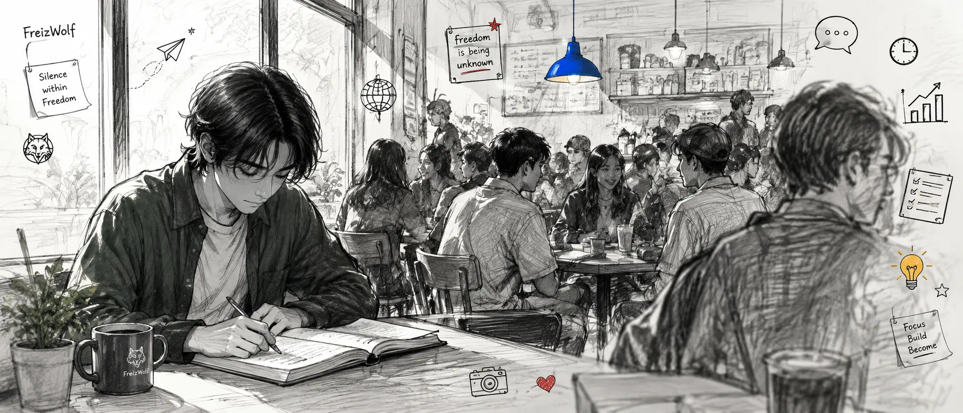 A quiet person surrounded by an unfamiliar crowd