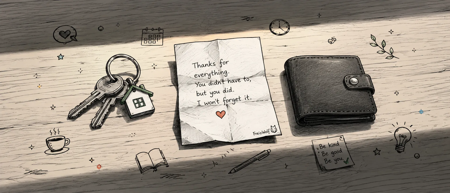 A quiet moment of hesitation when accepting someone's help
