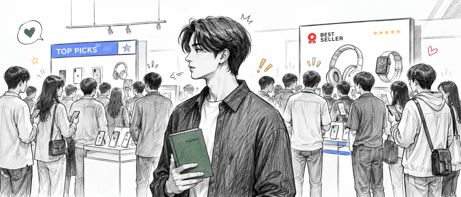 A person making a personal choice instead of following the crowd