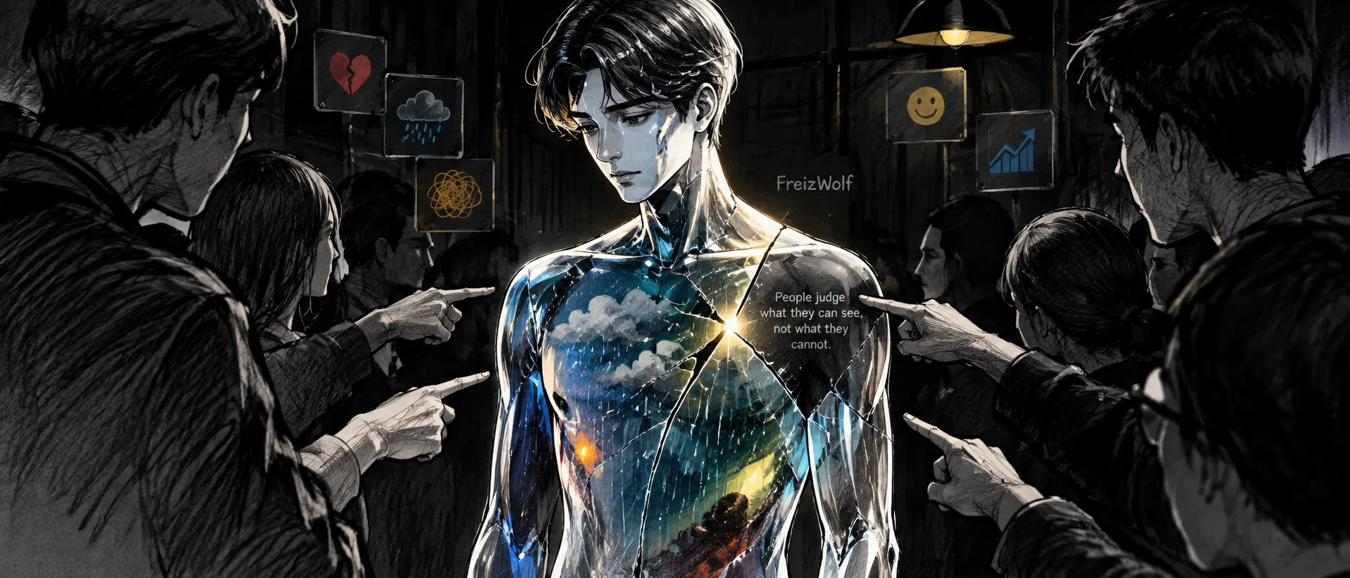 A person dealing with pain that others cannot see