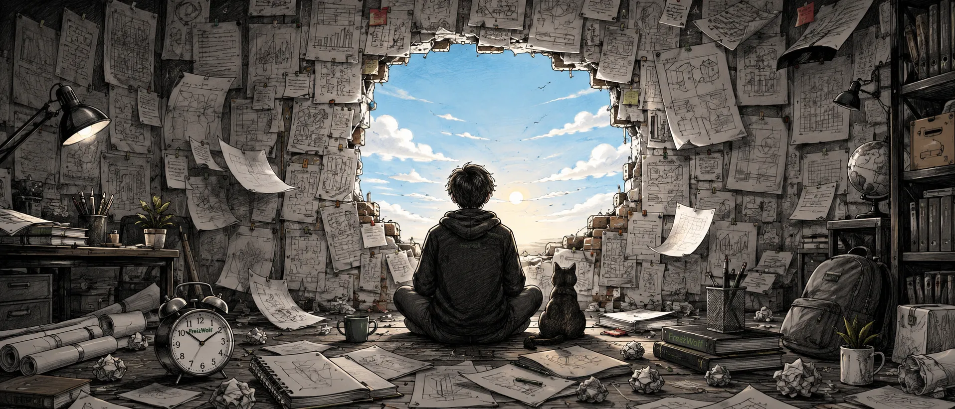 A quiet moment of hope beneath the sky